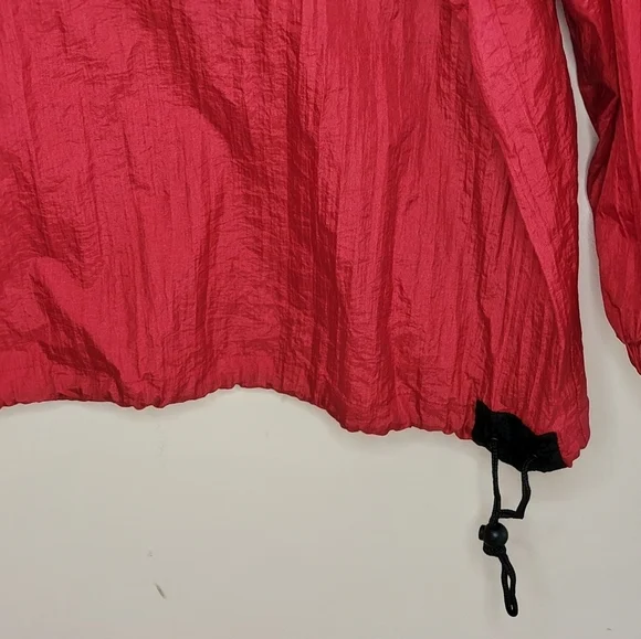 90s Vintage Marlboro | Red Windbreaker Pullover Nylon Jacket Collapses into Bag - Picture 2 of 11
